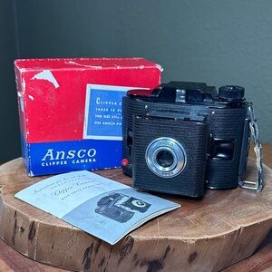 *RARE* ANSCO 1940s Clipper Camera + Original Box & Manual